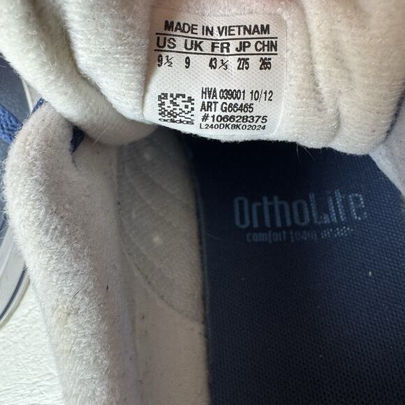 Adidas Neo Cloudfoam Mens Casual Sneakers Size 9.5 Blue Low Top Canvas - Picture 11 of 11